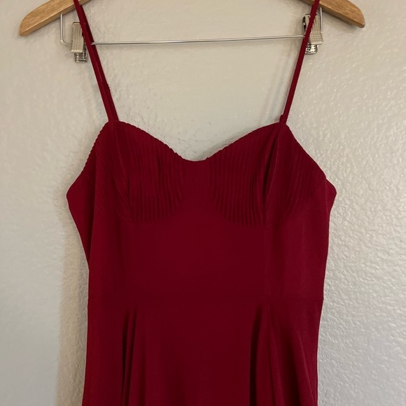Cause for Commotion Red Pleated Bustier Maxi Dress - Picture 6 of 9